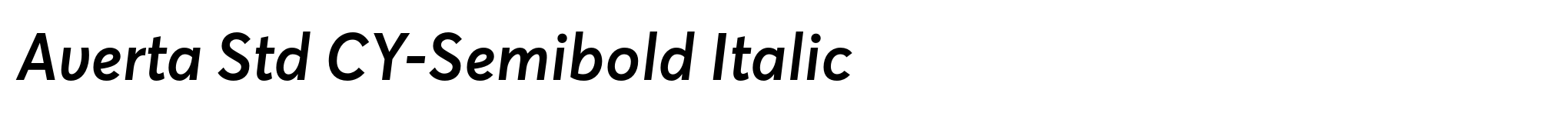 Averta Std CY-Semibold Italic image